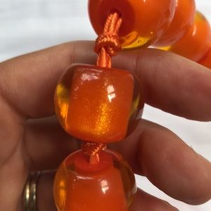 ZAHaRA MOMA bright orange necklace SUMMER!